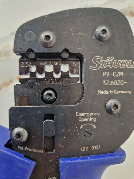 Cleste sertizat Knipex Staubli MC4