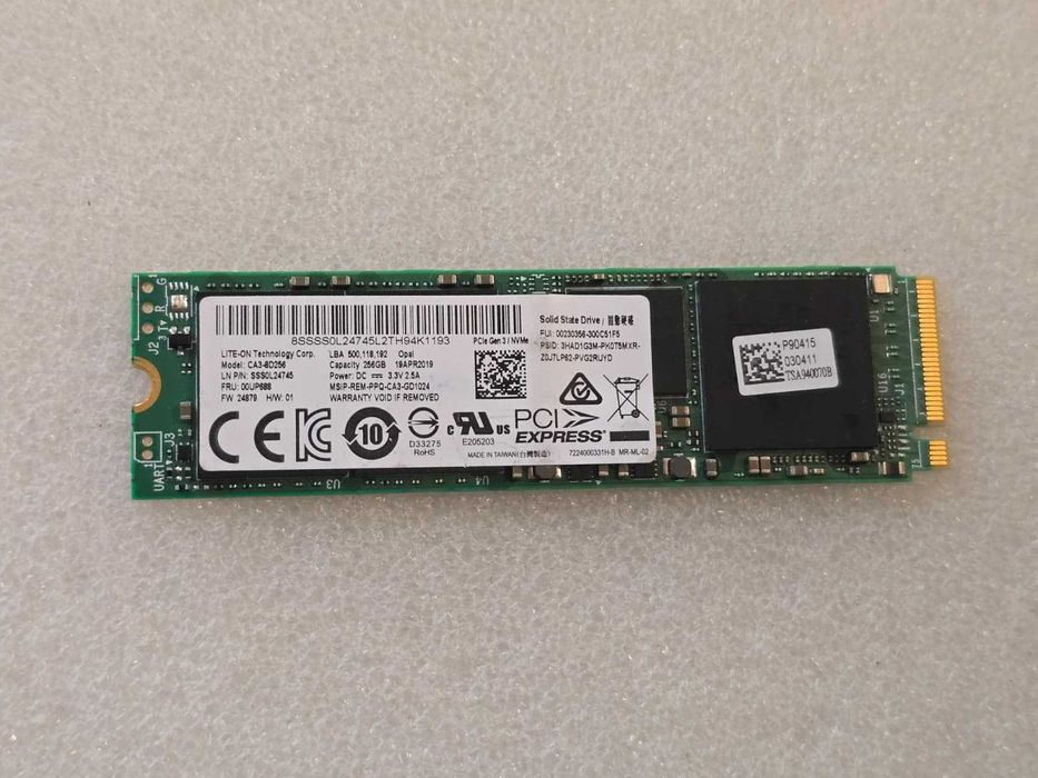 Solid-State Drive (SSD) Lite-On 256GB M.2 NVMe PCIe Gen 3x4, 2100 MB/s Read, 97% Health (HDD Sentinel)