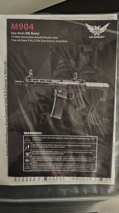 Airsoft Double eagle badger M904G red dot, заглушител, грип и батерия