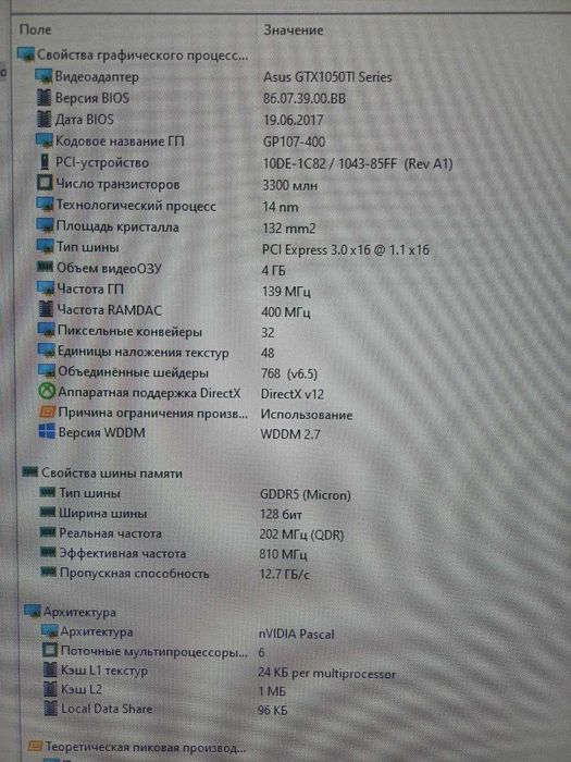 Продам видеокарту Asus GTX 1050Ti 4GB.