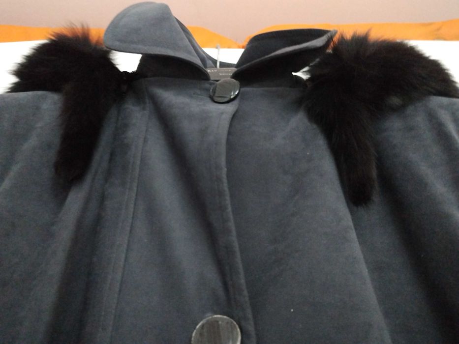 Haina cu guler blana naturala