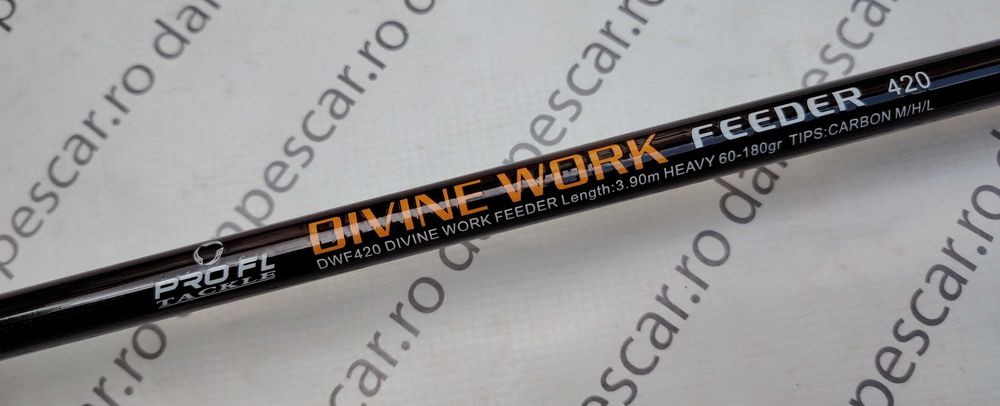 Lanseta PRO FL DIVINE WARK FEEDER Long Distance 4,20m 60-180 grane 3 varfuri carbon NOU