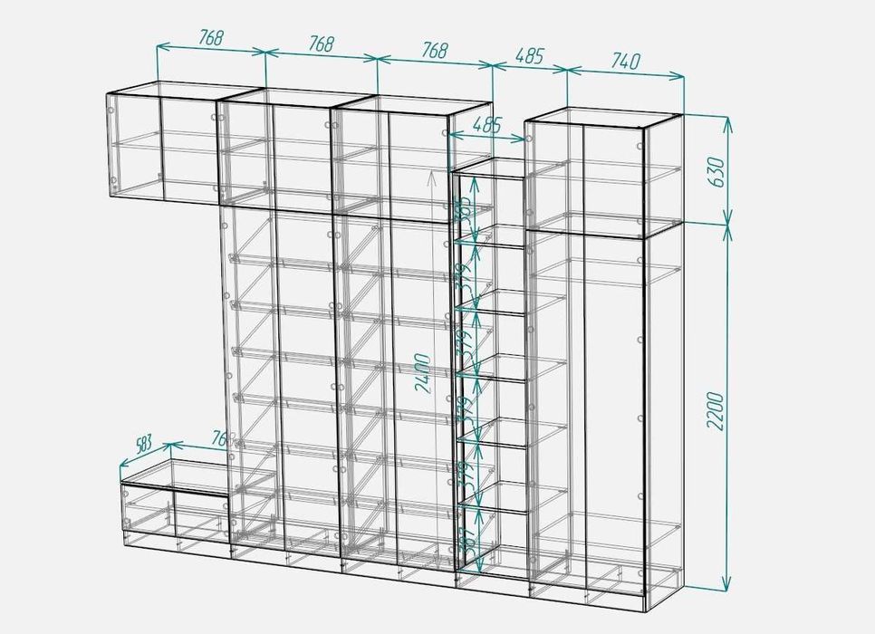 Проектирование корпусной мебели в базис мебельщик. кухня, шкаф , стол