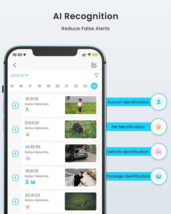 ieGeek 2K 3MP WiFi охранителни камери с прожектор и сирена- 2 броя