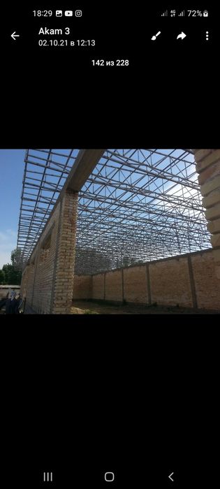 Контейнер профилидан, уголокдан том ёпиш хизмати