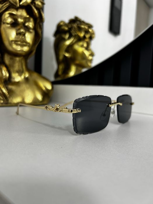 Ochelari de soare Cartier Lakey rimless diamond cut