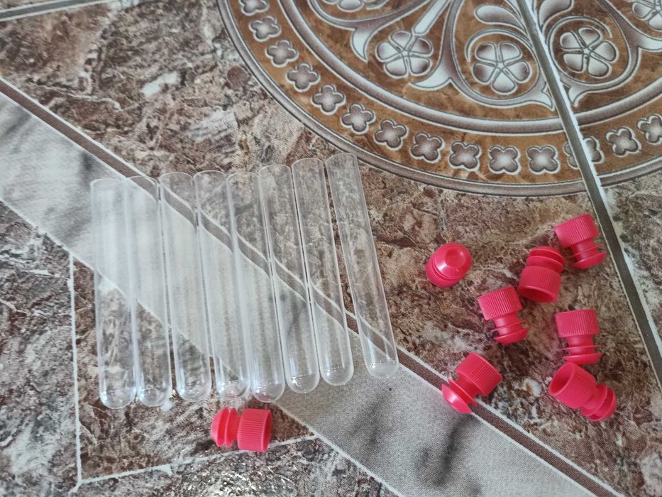 2 Set 13 obiecte/ recipiente laborator Chimie 250 ml etc+ 8 Eprubete