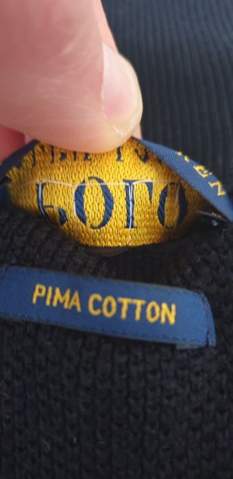 POLO Ralph Lauren Half Zip 3/4 Pima Cotton Knit  L ОРИГИНАЛ! Мъжко