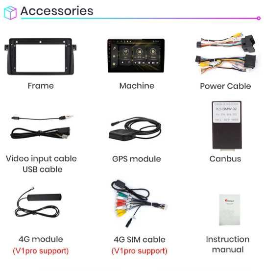 Navigatie Android BMW E46 Seria 3 Carplay Android Auto + Camera