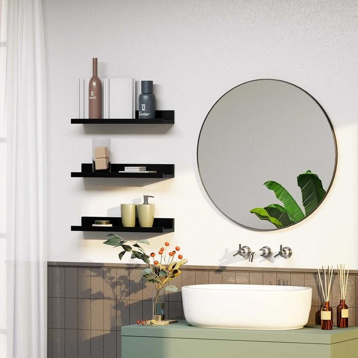 Етажерки за дома в черно 3 по 38см