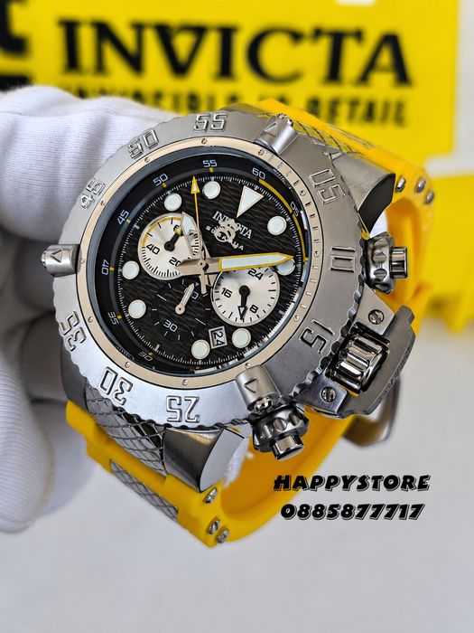 INVICTA SUBAQUA Yellow 50 mm, Инвикта нов мъжки часовник