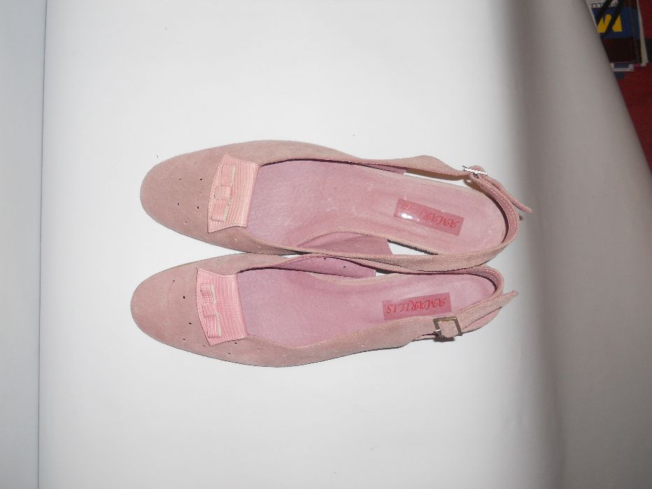 Pantofi roz nr. 39 piele întoarsă