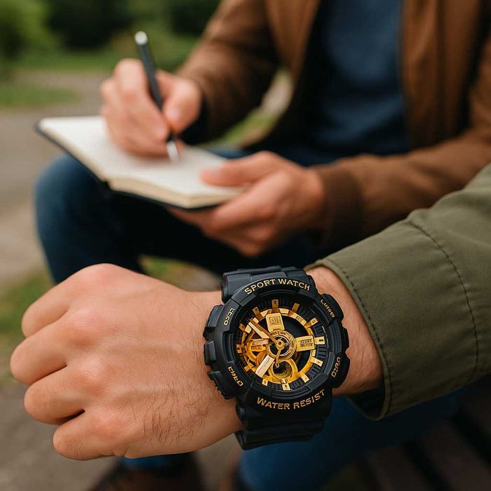Мъжки спортен часовник, водоустойчив и удароустойчив