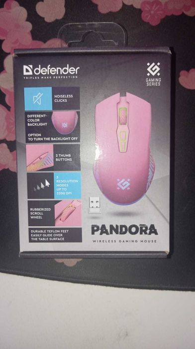 Мышь Defender Pandora GM-502, Pink, USB