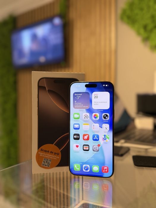 **ATS GSM**iPhone 16 Pro Max 256Gb Desert/Baterie96%/Fact+Gar 12 luni