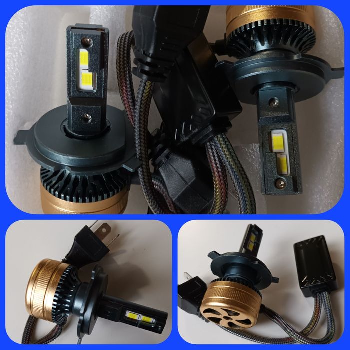 Becuri LED H4 9003 HB2 Canbus 12V-24V 60000LM set 2buc