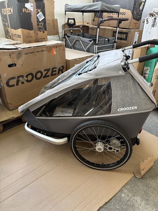 Remorca bicicleta Croozer Kid Keeke 2,cu suspensie Sylomer, 2 copii