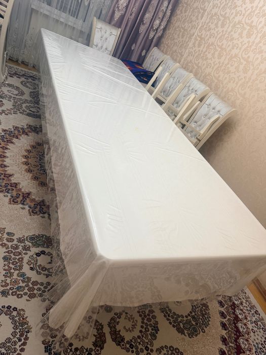 Стол 3,5 м цельный белый