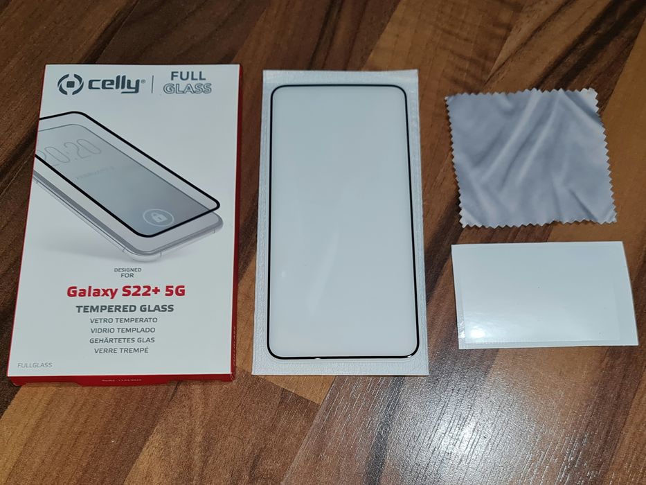 Folie sticla full cover originala Celly Samsung Galaxy S22+ S22Plus 5G