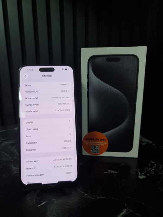 Noble Amanet - iPhone 15 Pro Max - 256GB - 83%