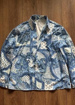 Zara Co ord Set camasa si pantaloni paisley
