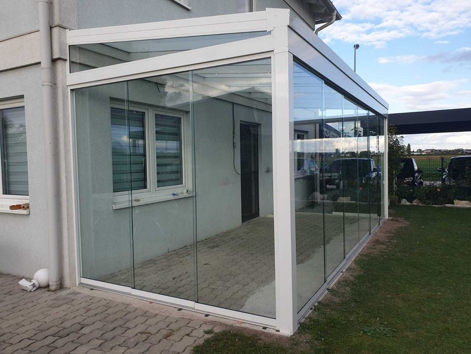 Terase aluminiu cu sticla