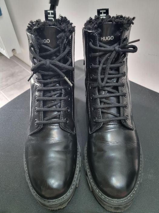 Ghete Hugo negre imblănite