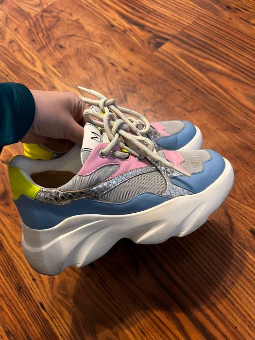 Adidasi musette colorati piele