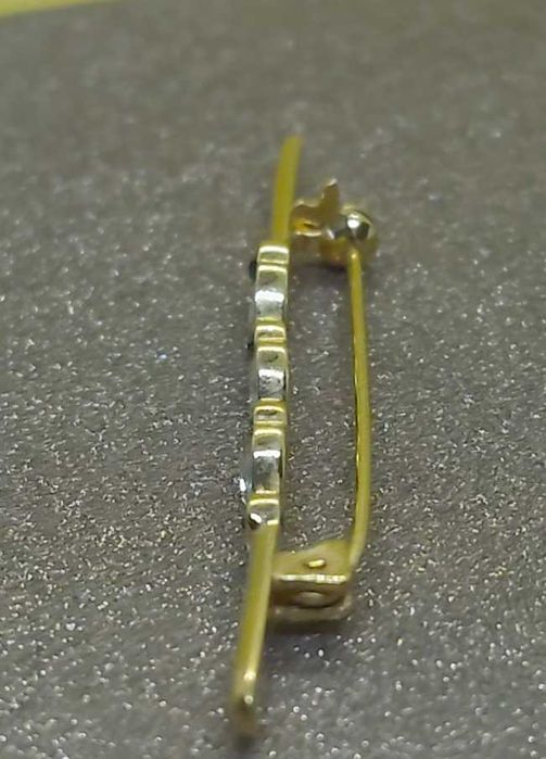 Broșă argint aurit cu zirconia