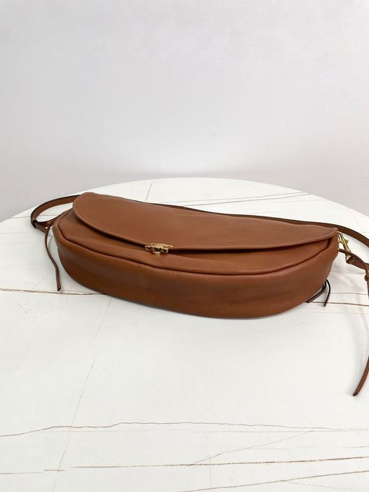 CELINE Soft Triomphe Halfmoon in Shiny Lambskin
