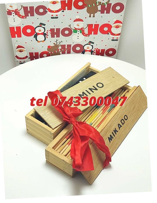 Pachet Cadou Gift  Joc Marocoo mikadoSi Domino  Transport Gratu