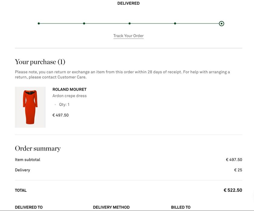 Рокля Roland Mouret, миди дължина, M - L