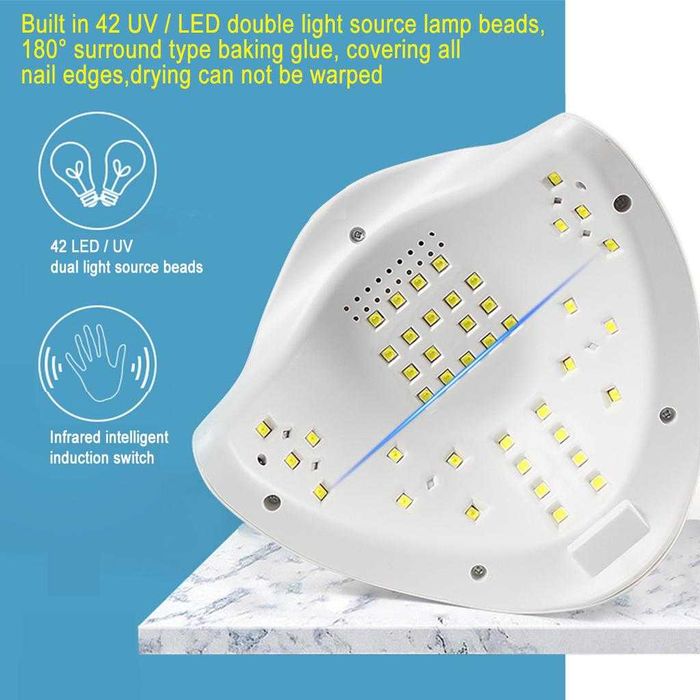 168W, 42 LED Професионална UV/LED лампа,печка за нокти,маникюр,педикюр