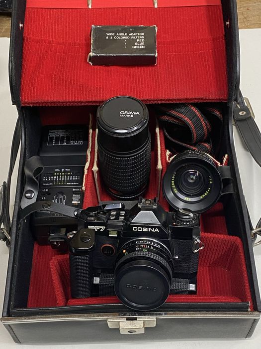 Aparat foto Cosina Computer CT 7-grip-obiective-blitz Vintage