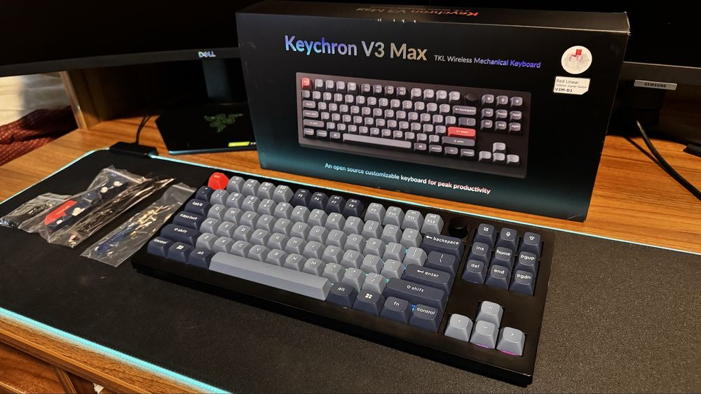 Tastatura Mecanica Wireless Keychron V3 Max QMK/VIA, Cablu, Bluetooth, 2.4Ghz, RGB, Funcite Hot-Swap, Gateron Jupiter switch