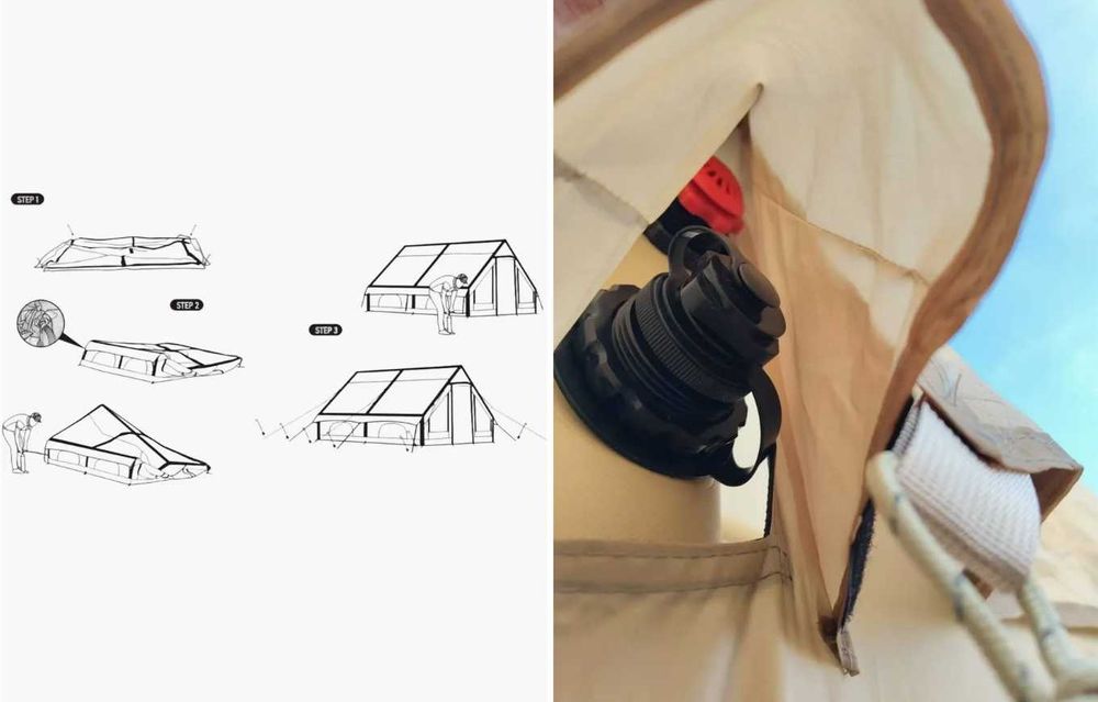 Палатка надувной-300х200х210 см. Насос и Доставка бесплатно