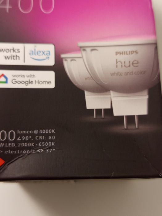 Philips Hue Set 2 becuri LED BT 6.3W GU5.3 400 lumeni
