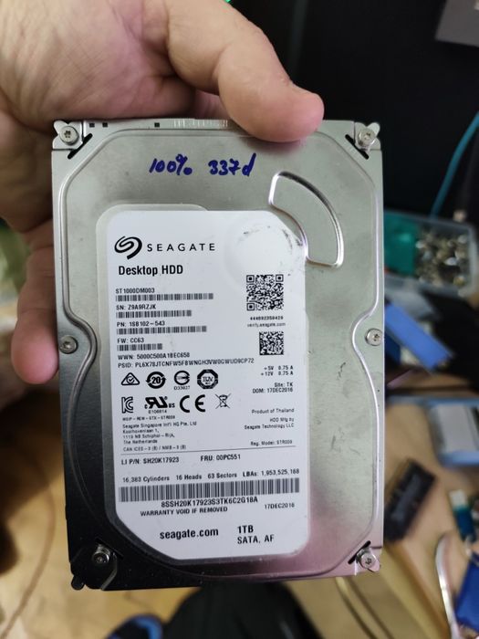 Hard-disk desktop Seagate 1tb 100%