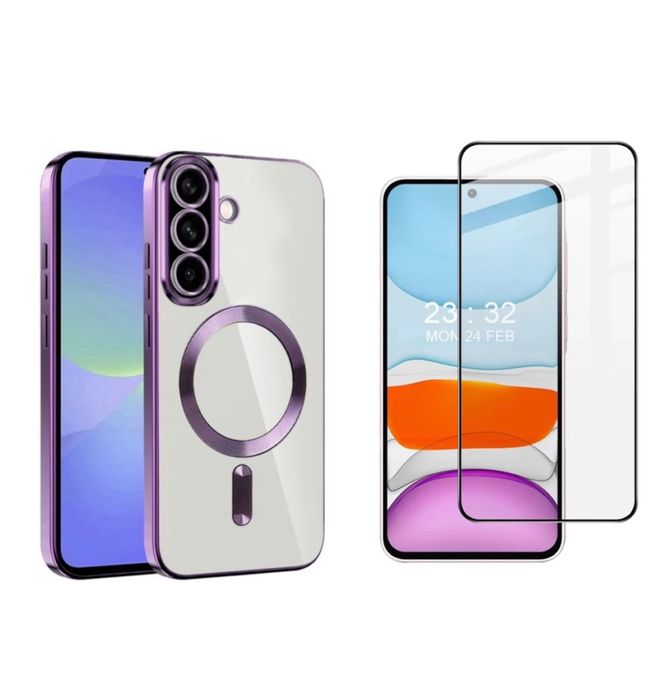 Samsung A35/A55/A36/A56/S23 FE/S24FE/S25FE Husa Magsafe + Folie Sticla