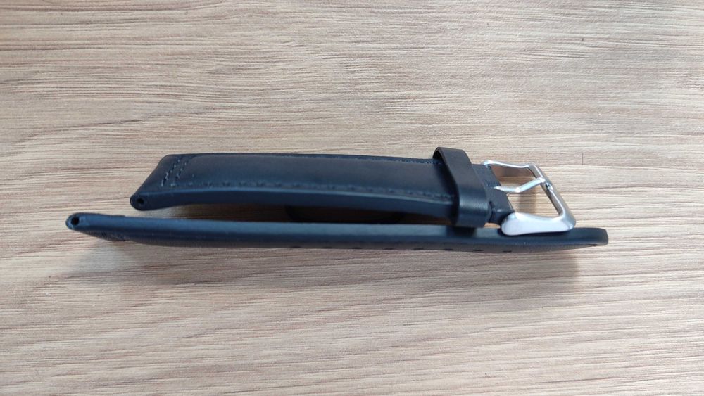 Curea ceas din piele neagra, 22mm, noua