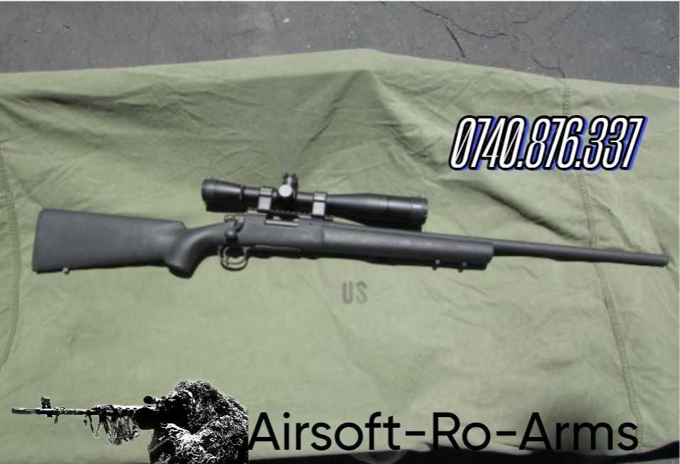 Pusca Airsoft Daunatori/Tinta Putere MAXIMA 4,8j Bile+Luneta