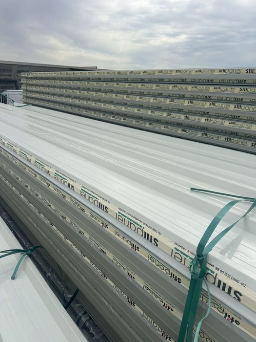 ТЕРМОПАНЕЛИ - 40мм дебелина, 5 - ребрен, бял цвят