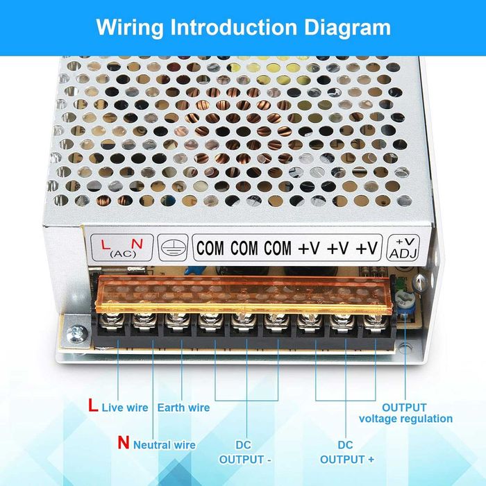 Kingwen импулсно захранване 12V 20A 240W за LED ленти