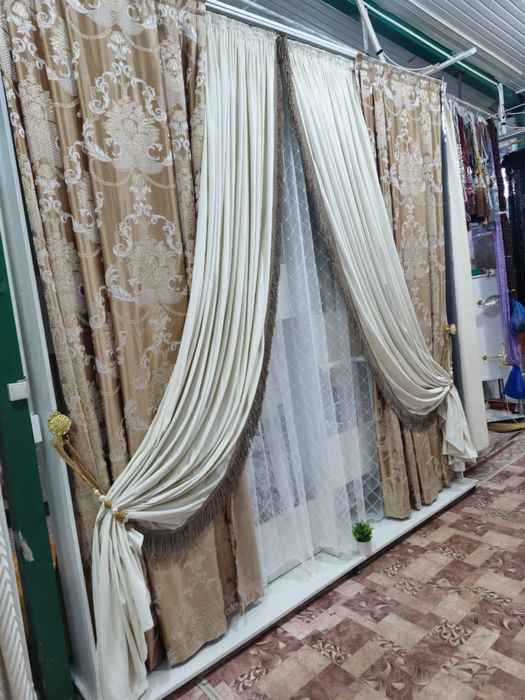 Шикарный готовый комплект штор