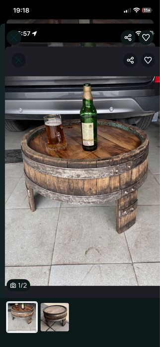 Маса от буре старо дъбово буре на 120 години