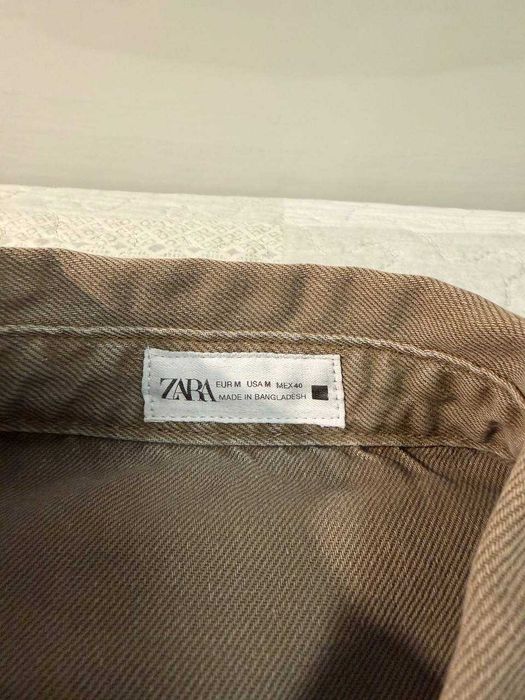 Яке тип риза свободна кройка с джоб и копчета ZARA / M