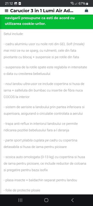 Carucior Adamex Lumi Air