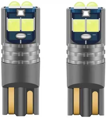 Set 2 becuri led T10, 5w, 6SMD, 12V Canbus, Lumina alba 6000k
