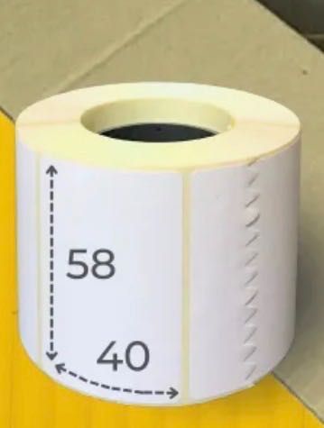 Термоэтикетки 58*40 в рулоне 800 шт