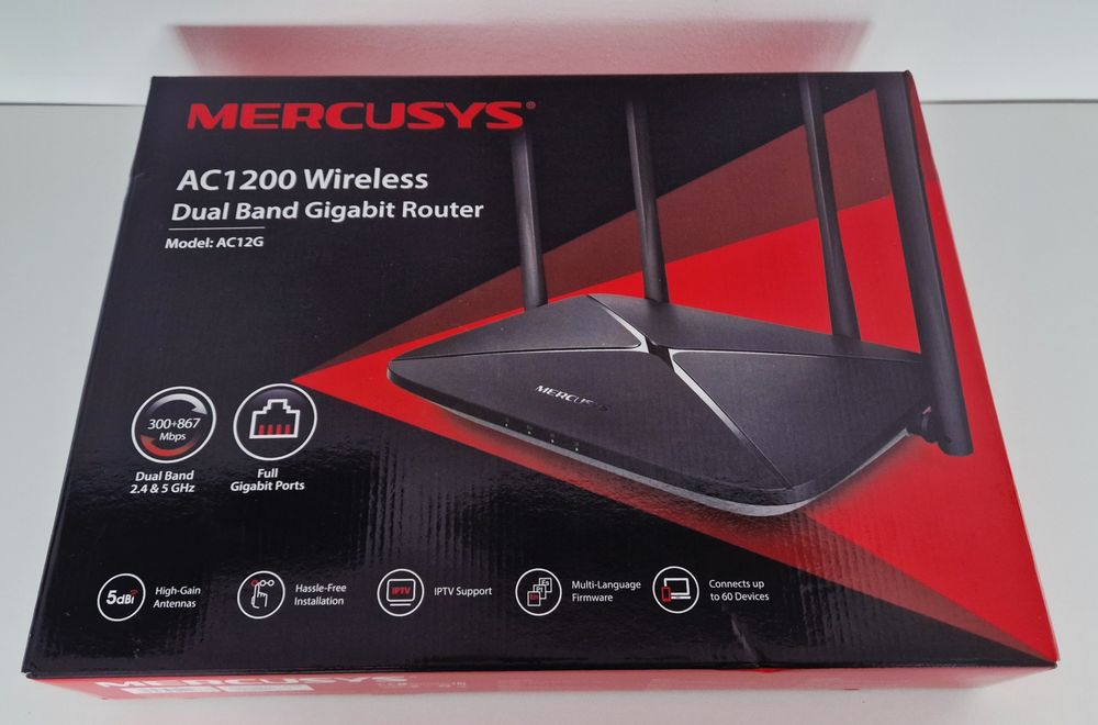 Router wireless Mercusys AC1200 AC12G – nou, dual band